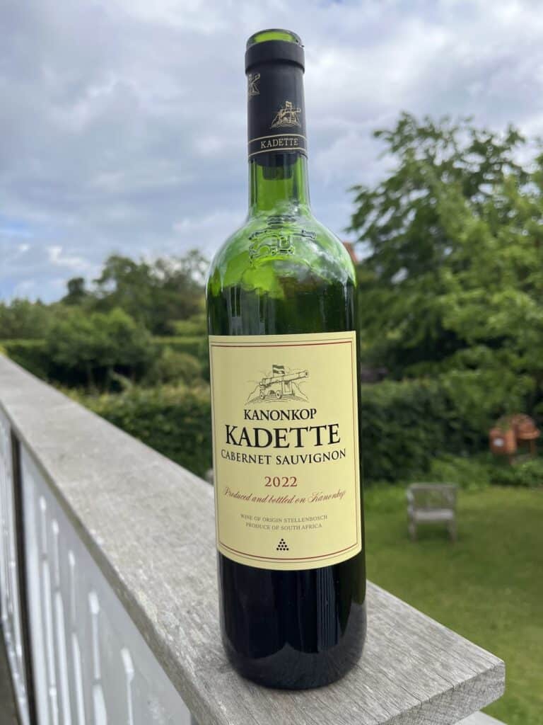 Kadette Cabernet Sauvignon 2022 vinflaske fra Sydafrika